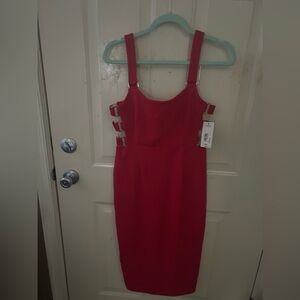 Red cocktail dress